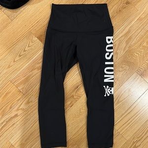 Black Lululemon x Boston SoulCycle Pants